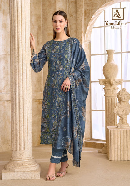 Your Libaas Edition 2 Alok Cambric Cotton Karachi Salwar Suits Supplier