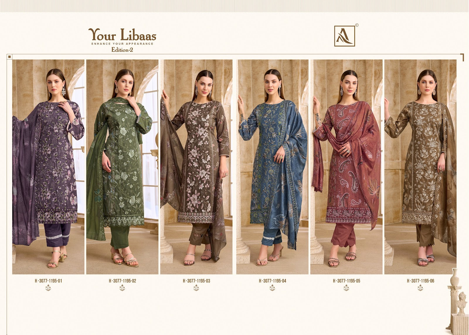 Your Libaas Edition 2 Alok Cambric Cotton Karachi Salwar Suits Supplier
