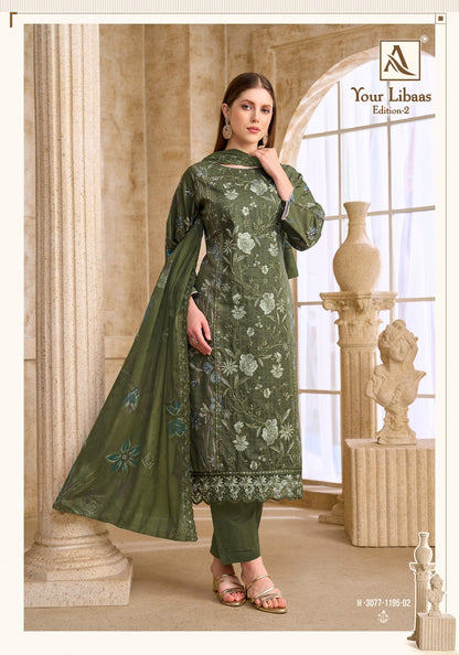 Your Libaas Edition 2 Alok Cambric Cotton Karachi Salwar Suits Supplier