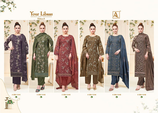 Your Libaas Edition 3 Alok Cambric Cotton Karachi Salwar Suits Exporter India