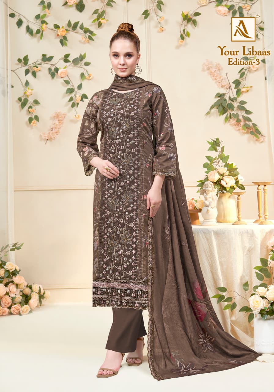 Your Libaas Edition 3 Alok Cambric Cotton Karachi Salwar Suits Exporter India