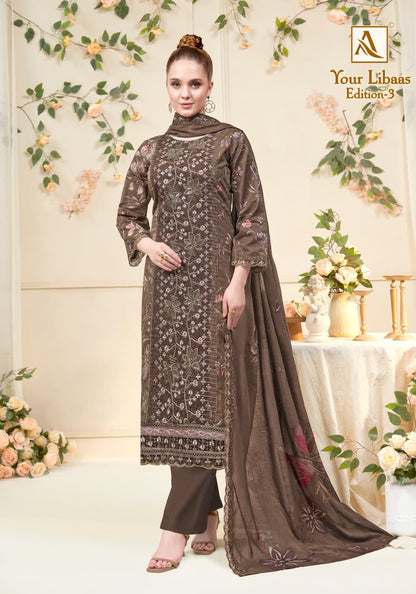 Your Libaas Edition 3 Alok Cambric Cotton Karachi Salwar Suits Exporter India