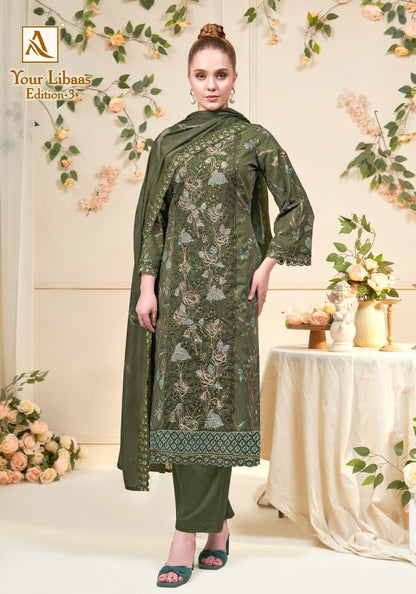 Your Libaas Edition 3 Alok Cambric Cotton Karachi Salwar Suits Exporter India