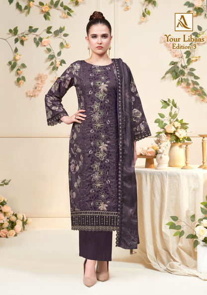 Your Libaas Edition 3 Alok Cambric Cotton Karachi Salwar Suits Exporter India
