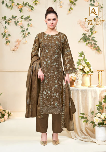 Your Libaas Edition 3 Alok Cambric Cotton Karachi Salwar Suits Exporter India