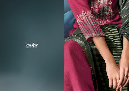 Yugvika Omtex Silk Pant Style Suits Wholesaler Ahmedabad