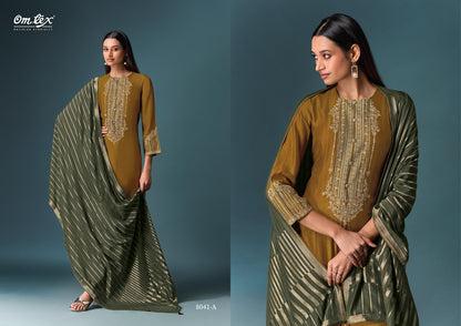 Yugvika Omtex Silk Pant Style Suits Wholesaler Ahmedabad