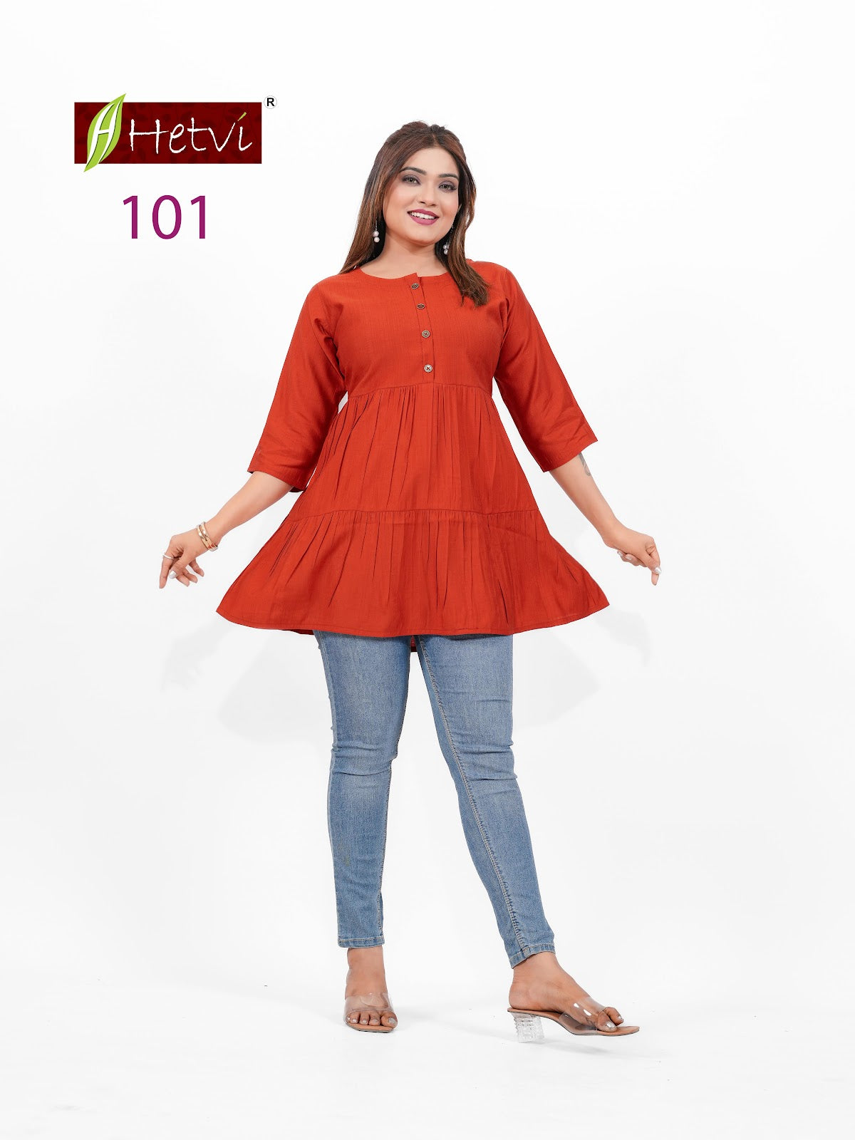Yukti Hetvi Reyon Fancy Tops Wholesale