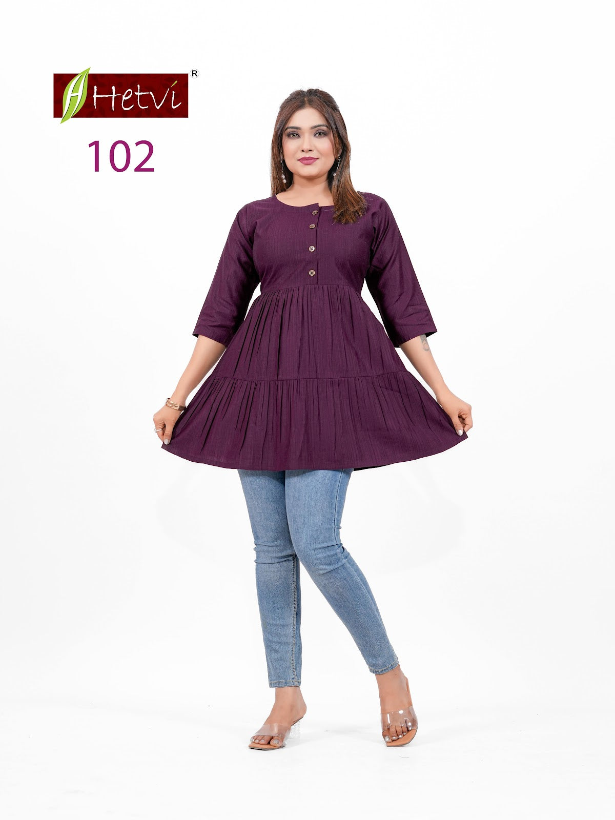 Yukti Hetvi Reyon Fancy Tops Wholesale