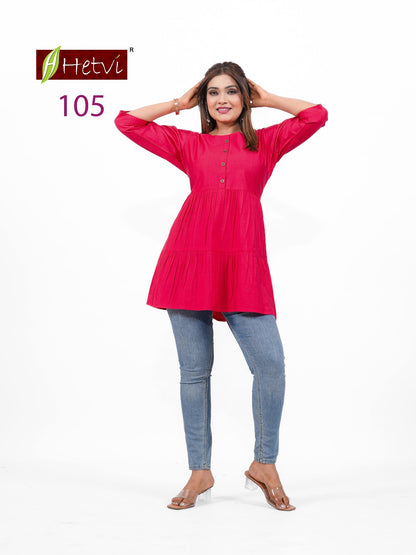 Yukti Hetvi Reyon Fancy Tops Wholesale