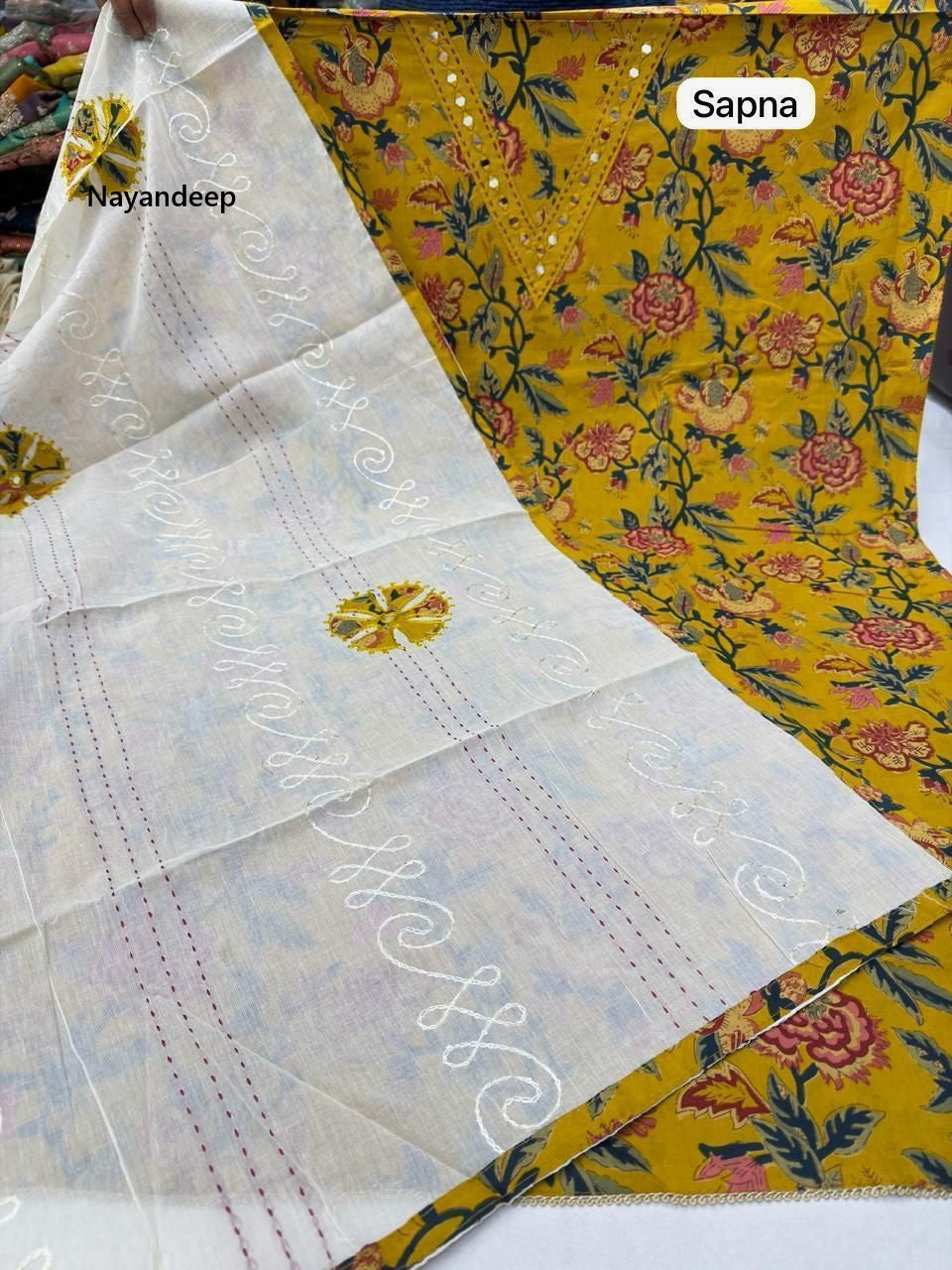 Yukti Sapna Nayandeep Cotton Dress Material Wholesaler