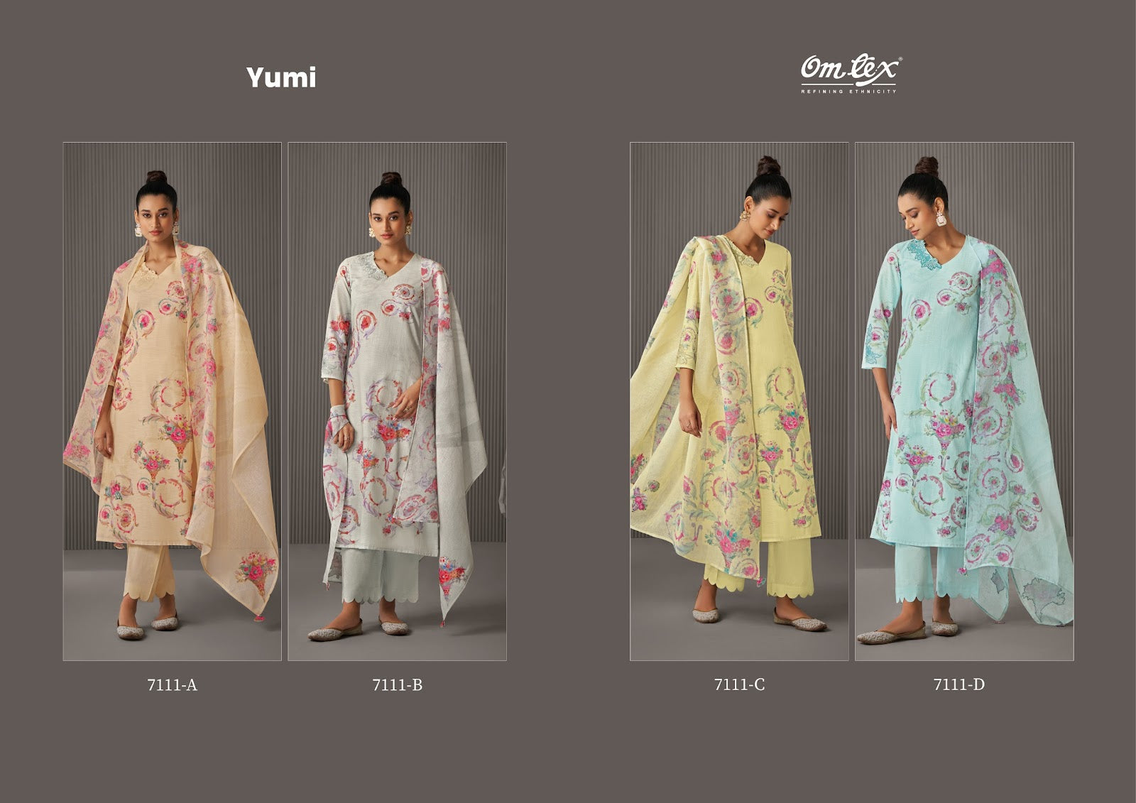Yumi Omtex Linen Cotton Pant Style Suits Wholesale Rate