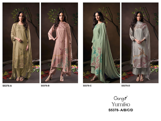Yumiko S5378 Ganga Wool Pashmina Suits Manufacturer Gujarat