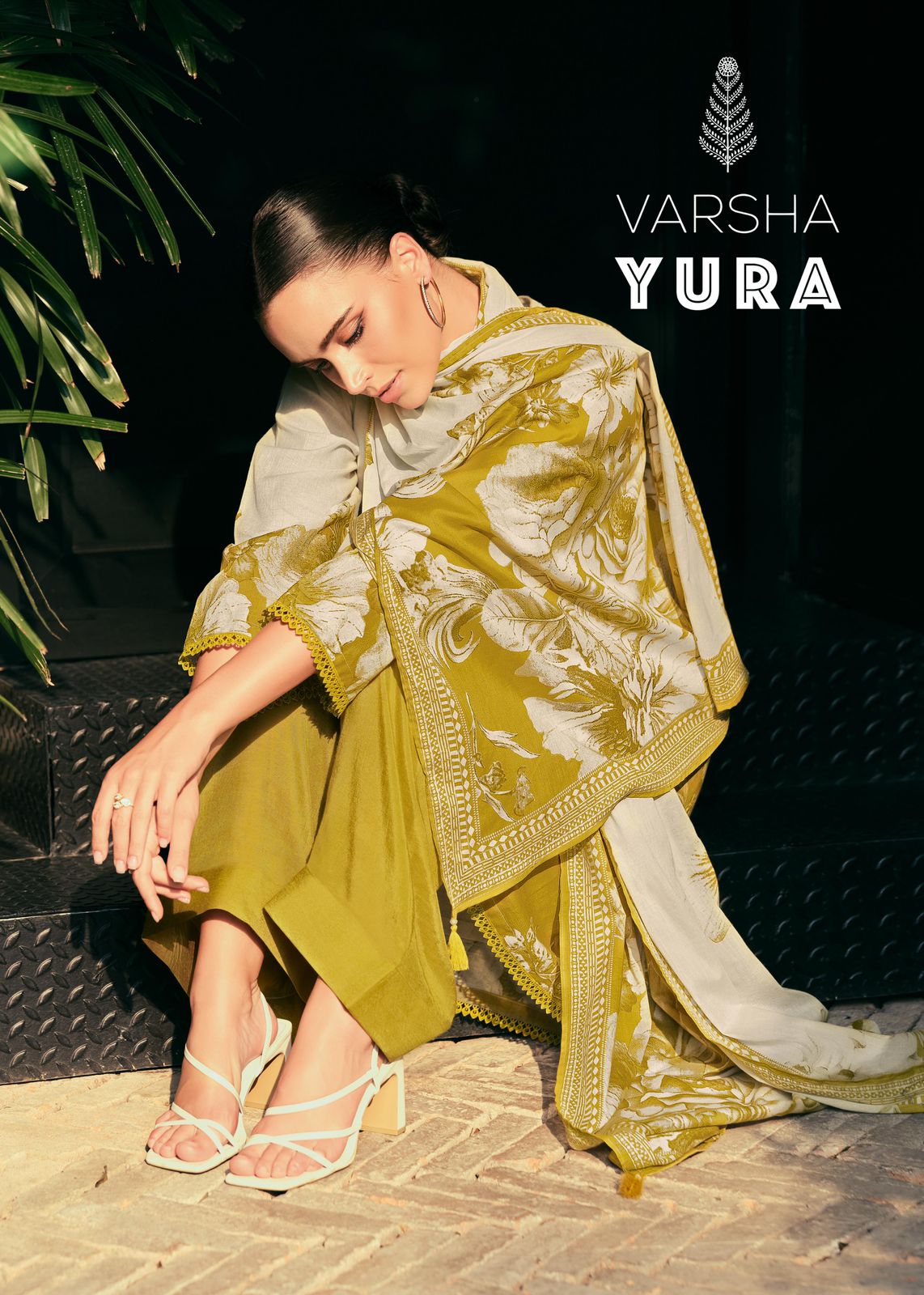 Yura Varsha Fashions Cotton Linen Plazzo Style Suits