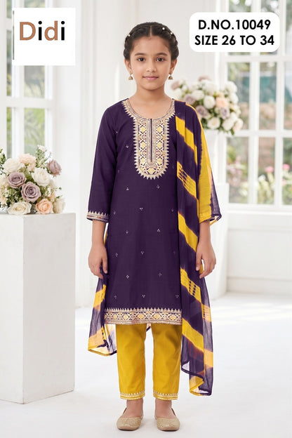 Yutika 2 Dn 10049 Didi Rayon 22Kg Girls Readymade Pant Suits Exporter India