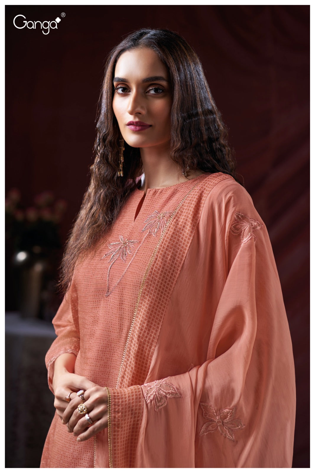 Yuvani 3749 Ganga Organza Pant Style Suits Wholesale Price