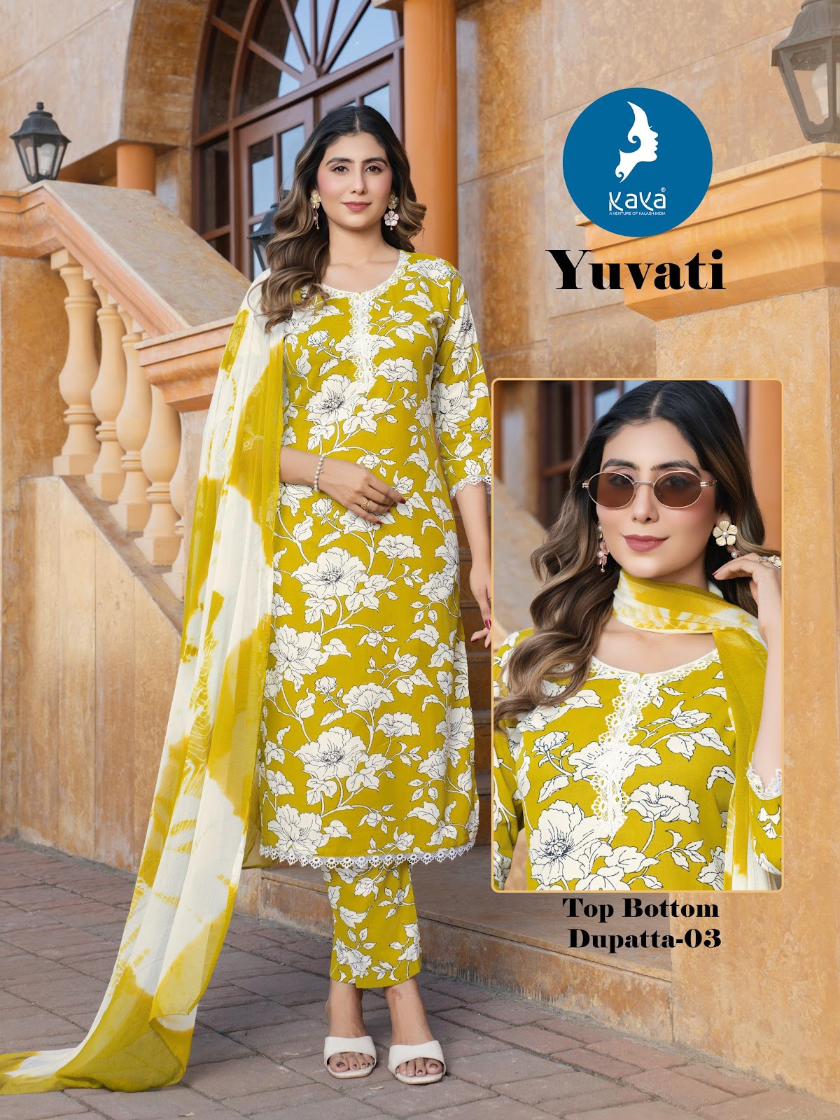 Yuvati Kaya Rayon Readymade Pant Style Suits Manufacturer Ahmedabad