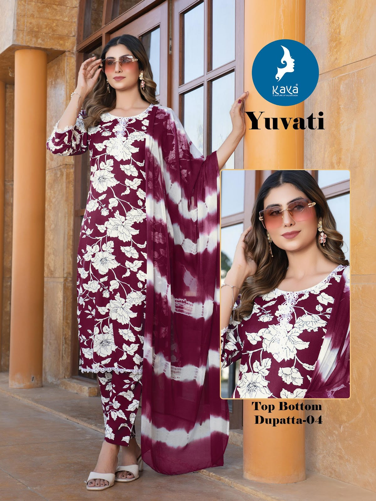 Yuvati Kaya Rayon Readymade Pant Style Suits Manufacturer Ahmedabad