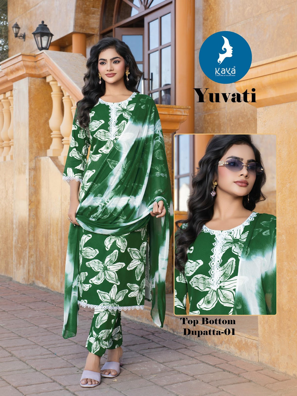 Yuvati Kaya Rayon Readymade Pant Style Suits Manufacturer Ahmedabad