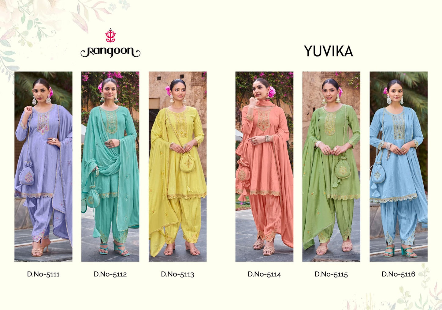 Yuvika Rangoon Viscose Afghani Readymade Suit Wholesaler India