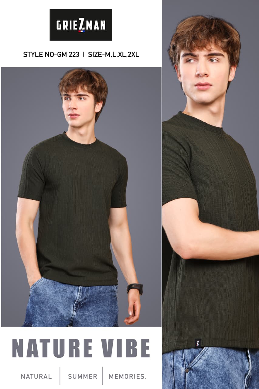 Z 223 Griezman Slub Knit Mens Tshirts Exporter