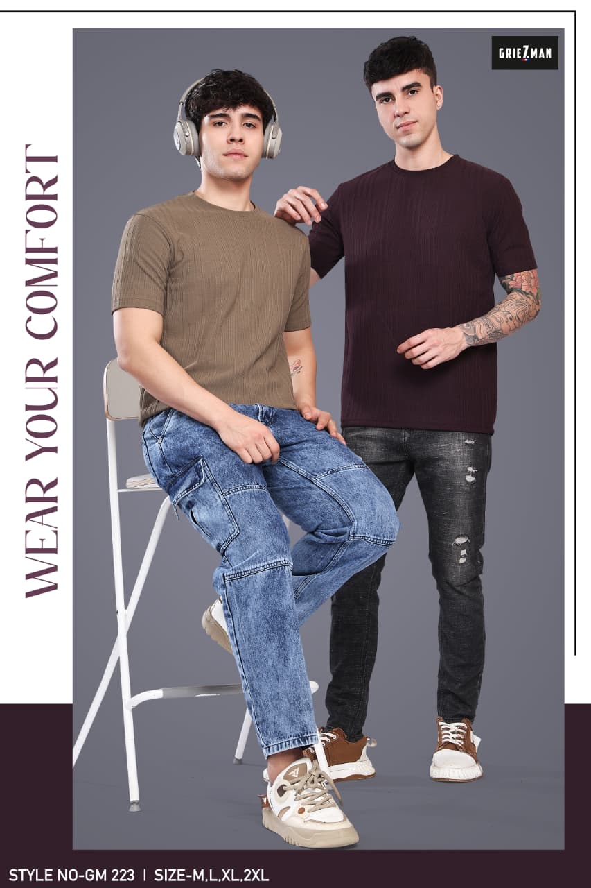 Z 223 Griezman Slub Knit Mens Tshirts Exporter