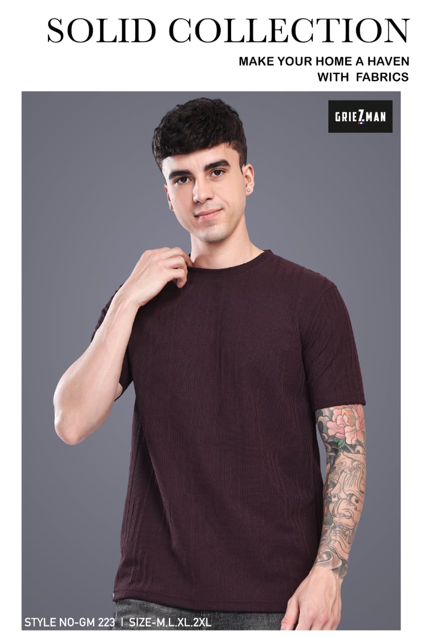 Z 223 Griezman Slub Knit Mens Tshirts Exporter