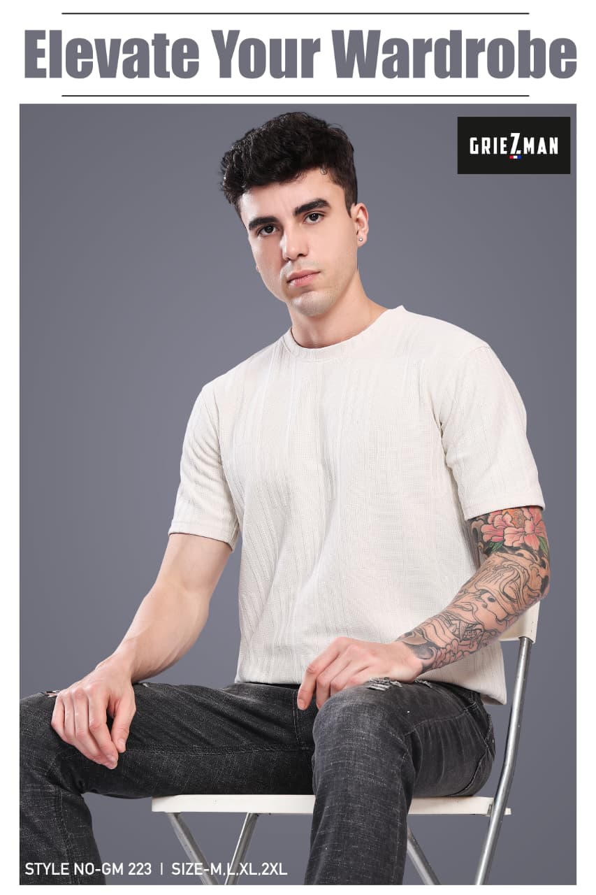 Z 223 Griezman Slub Knit Mens Tshirts Exporter