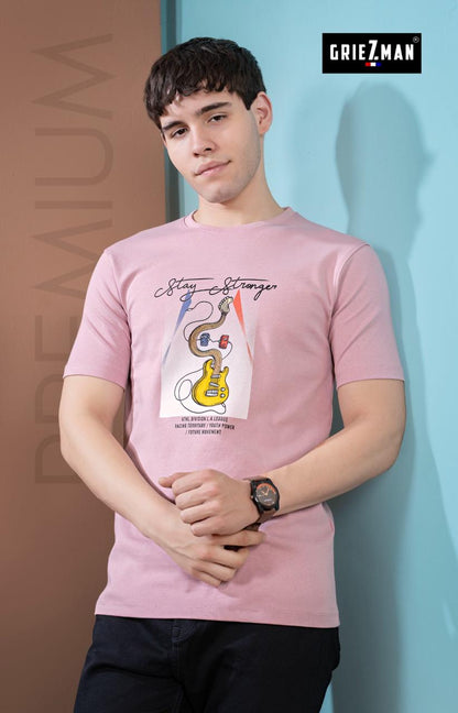 Z 224 Griezman Imported Lycra Knit Mens Tshirts Supplier India