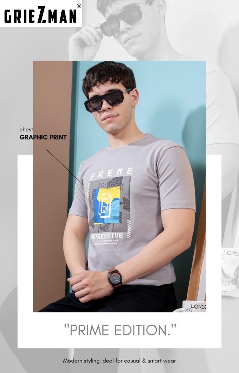Z 224 Griezman Imported Lycra Knit Mens Tshirts Supplier India