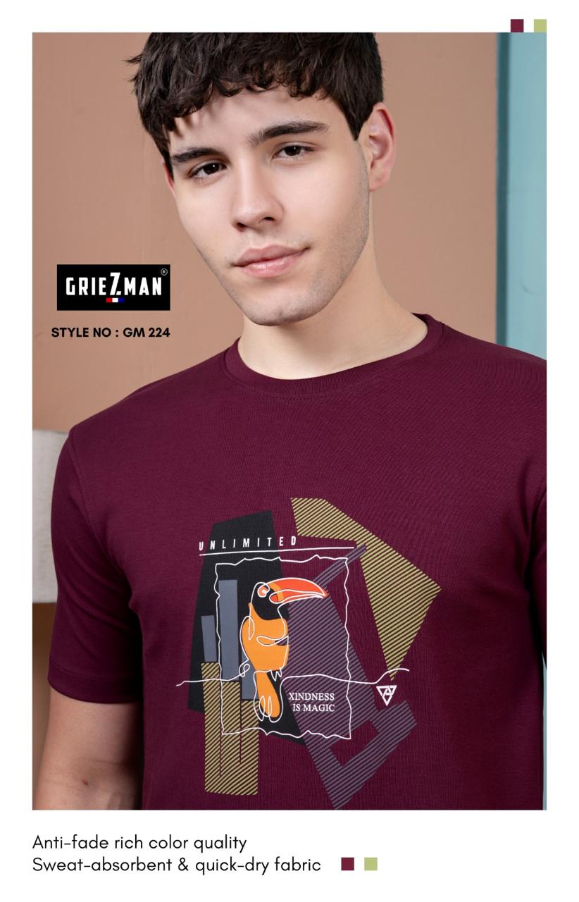 Z 224 Griezman Imported Lycra Knit Mens Tshirts Supplier India