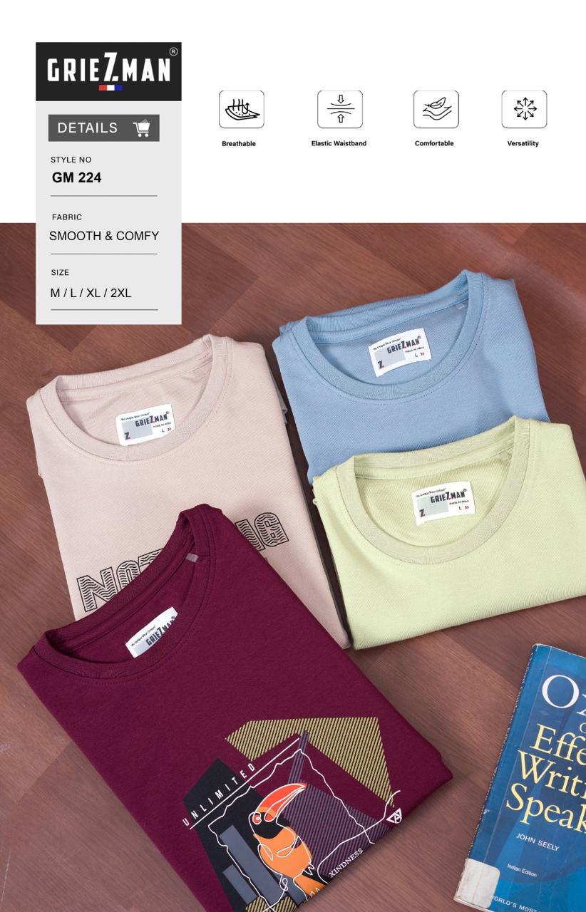 Z 224 Griezman Imported Lycra Knit Mens Tshirts Supplier India