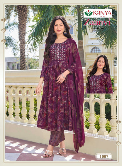 Zaanvi Vol 1 Kanya Kart Two Tone Readymade Anarkali Suits Wholesaler Ahmedabad