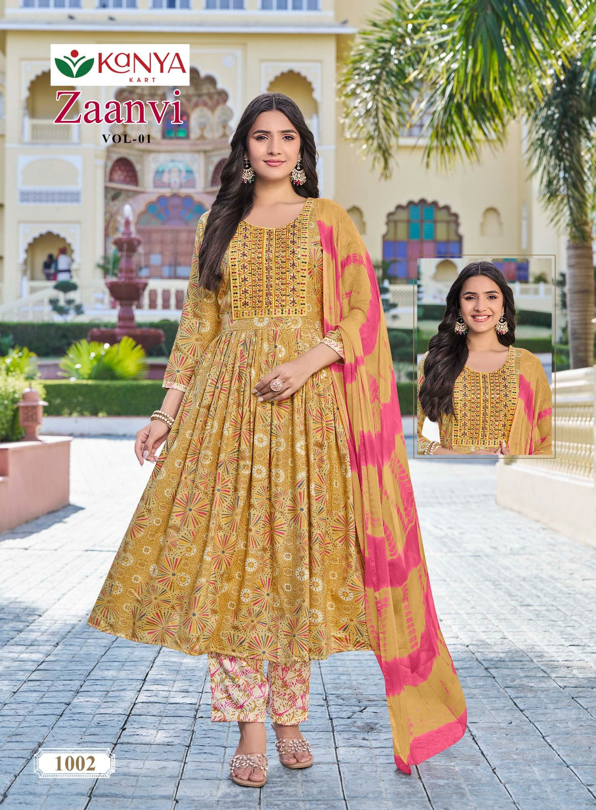 Zaanvi Vol 1 Kanya Kart Two Tone Readymade Anarkali Suits Wholesaler Ahmedabad