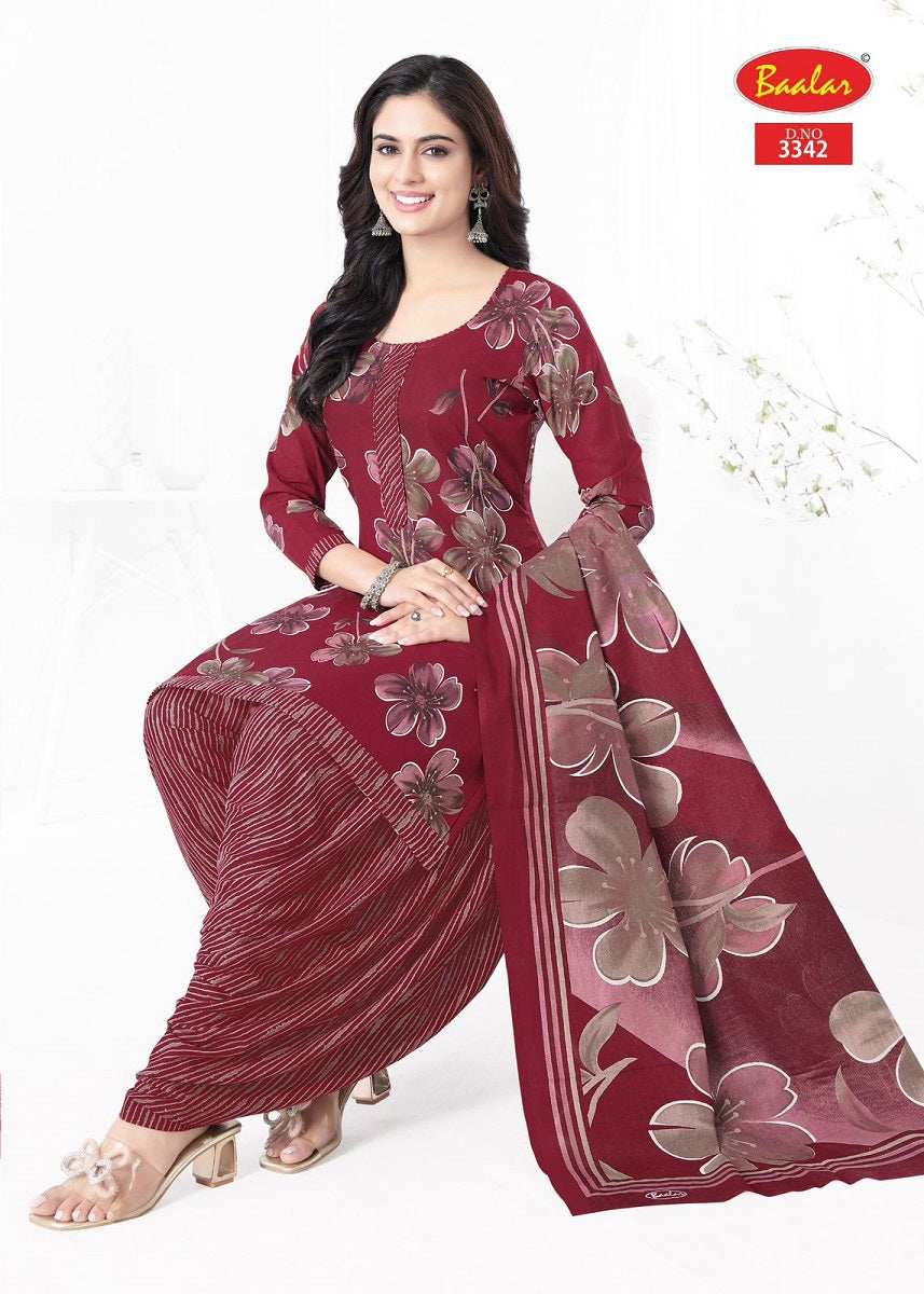 Zaara Patiyala Vol 33 Baalar Cotton Dress Material Manufacturer India