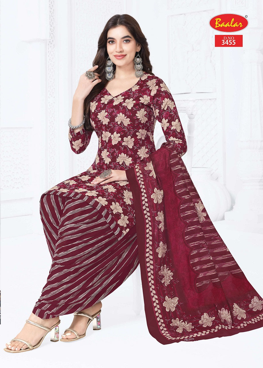 Zaara Patiyala Vol 34 Baalar Cotton Dress Material Wholesale Rate