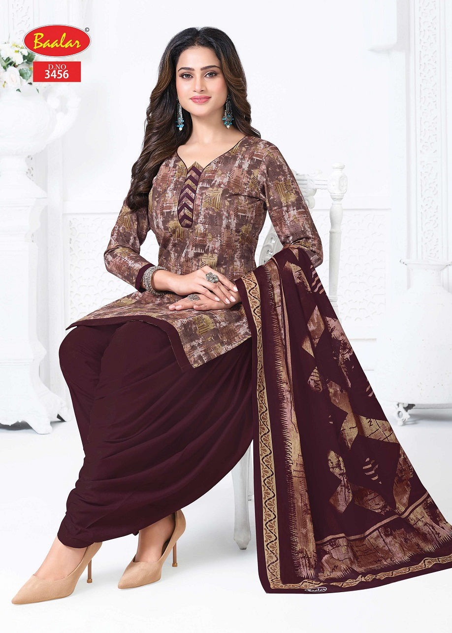 Zaara Patiyala Vol 34 Baalar Cotton Dress Material Wholesale Rate