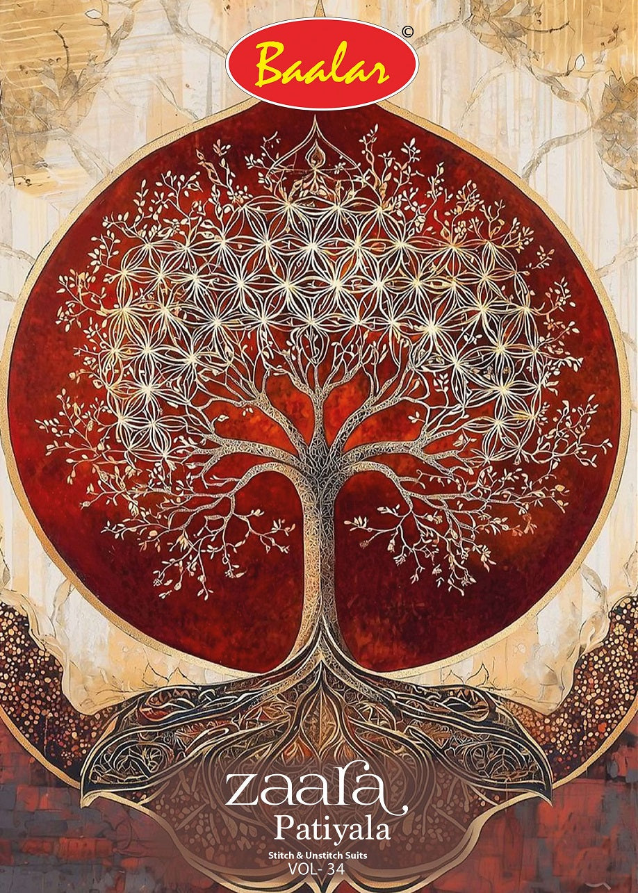 Zaara Patiyala Vol 34 Baalar Cotton Dress Material Wholesale Rate