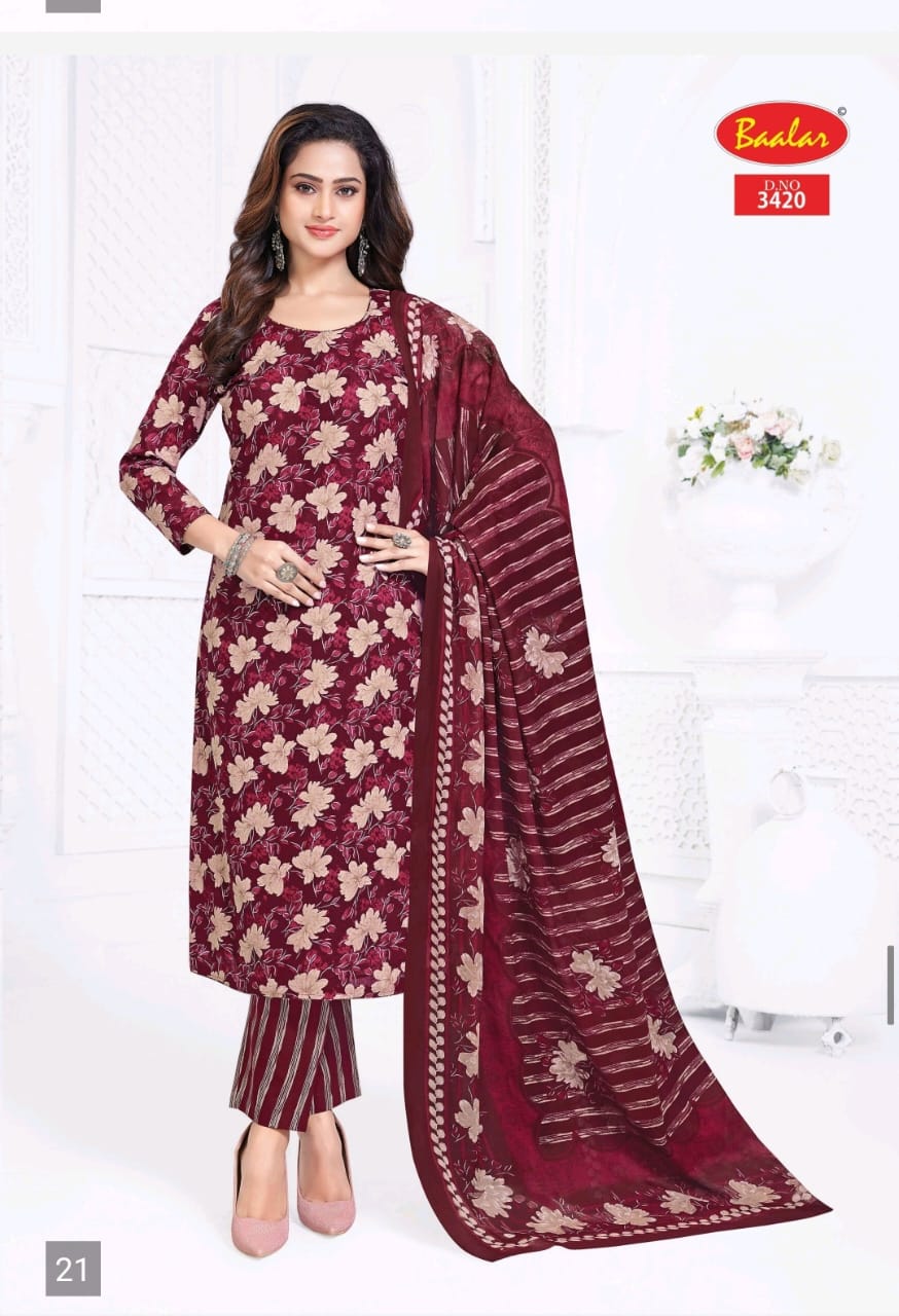 Zaara Vol 34 Baalar Cotton Readymade Pant Style Suits Wholesaler Ahmedabad