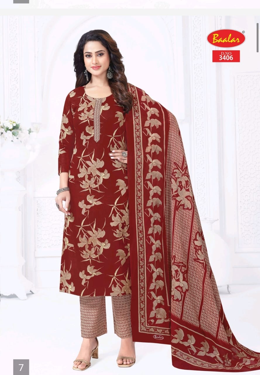 Zaara Vol 34 Baalar Cotton Readymade Pant Style Suits Wholesaler Ahmedabad