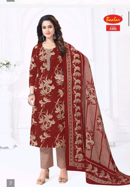 Zaara Vol 34 Baalar Cotton Readymade Pant Style Suits Wholesaler Ahmedabad