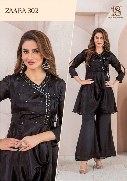 Zaara Vol 3 18 Attitude Chinon Chiffon Co Ord Set Wholesale Price