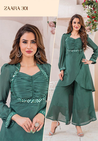 Zaara Vol 3 18 Attitude Chinon Chiffon Co Ord Set Wholesale Price