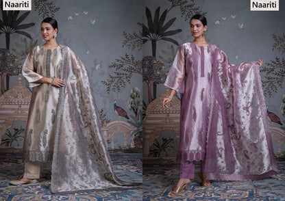 Zabyaq Naariti Tissue Pant Style Suits Wholesaler Ahmedabad