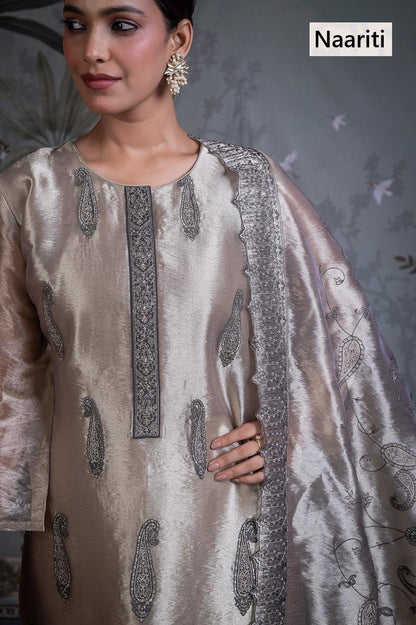 Zabyaq Naariti Tissue Pant Style Suits Wholesaler Ahmedabad