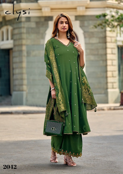 Zafira Clysi Muslin Readymade Plazzo Style Suits Exporter India