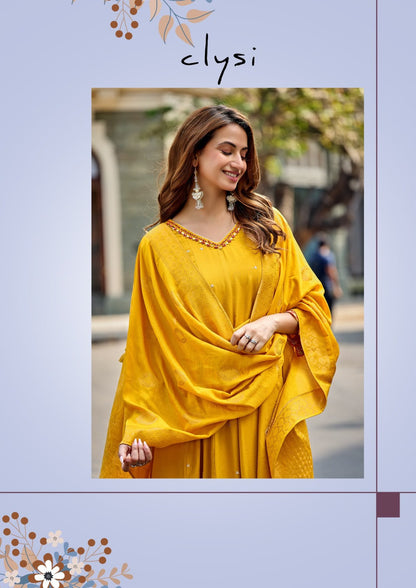 Zafira Clysi Muslin Readymade Plazzo Style Suits Exporter India