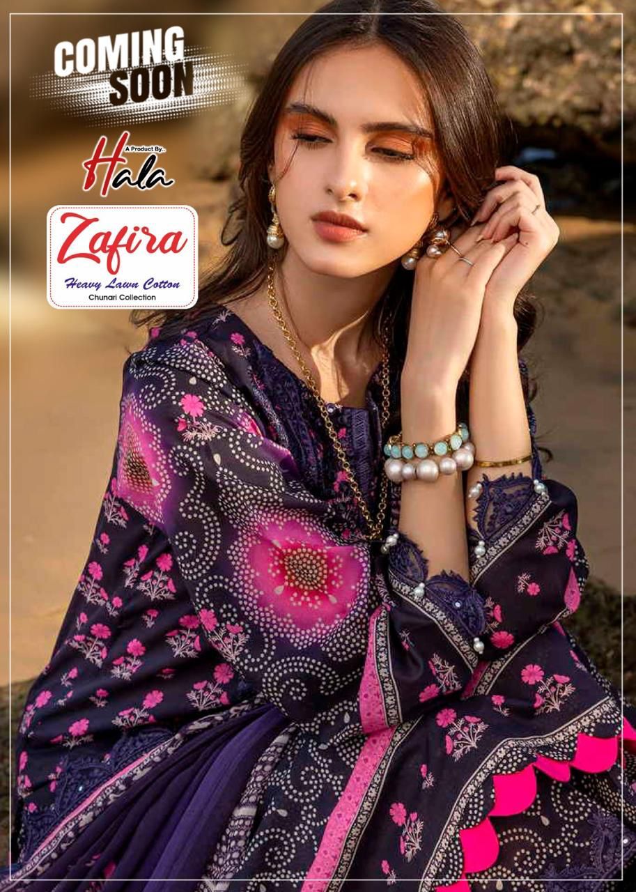 Zafira Hala Lawn Cotton Karachi Salwar Suits