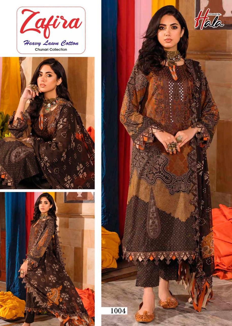 Zafira Hala Lawn Cotton Karachi Salwar Suits