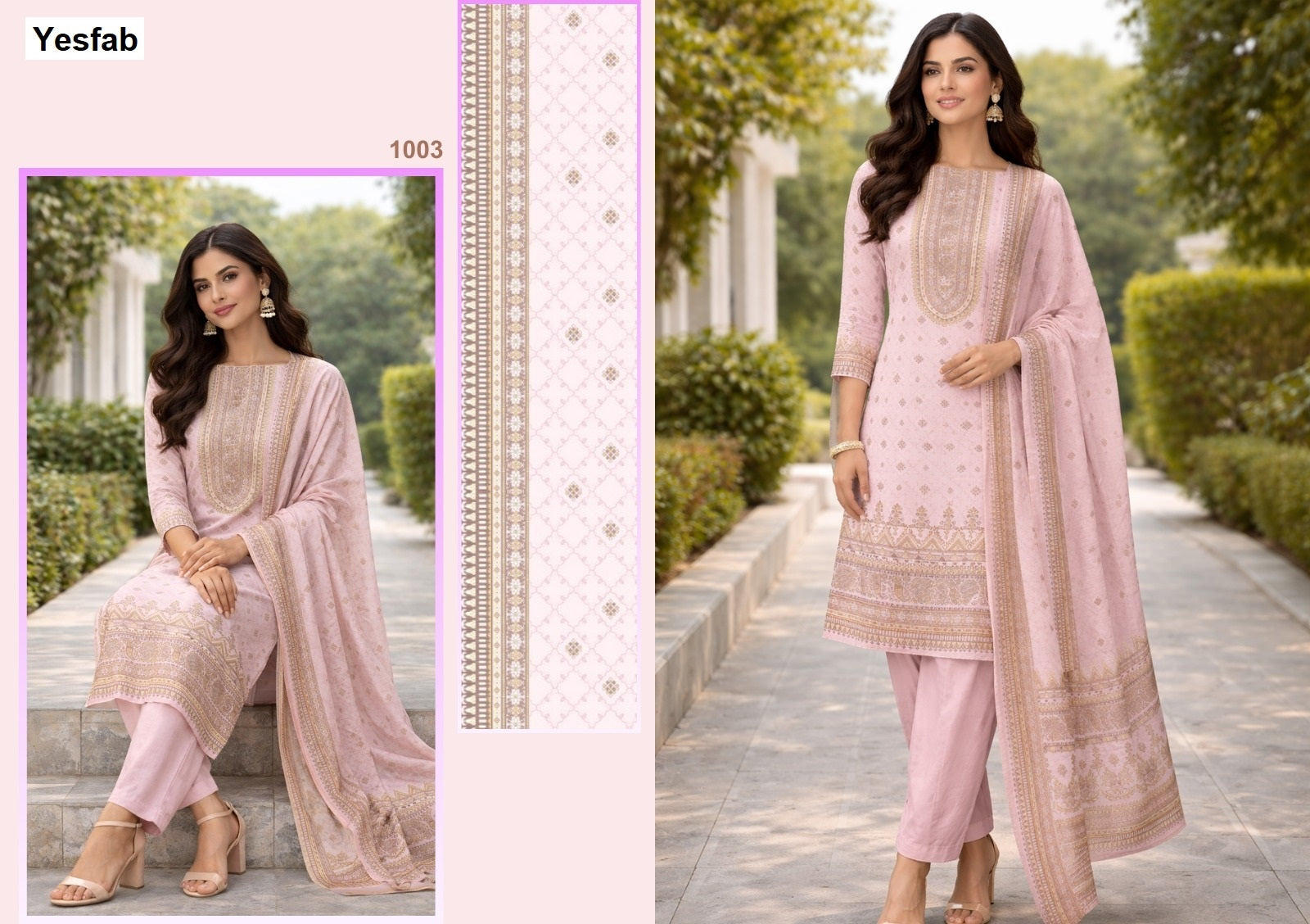 Zaha Yesfab Slub Pant Style Suits Manufacturer Gujarat
